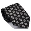 [HAVILAH MODE] Longue Cravate, Motif NoirGris, Lavable, Convient pour le Travail, la Recherche d'Emploi, les Mariages, la Fête des Pères [H812]