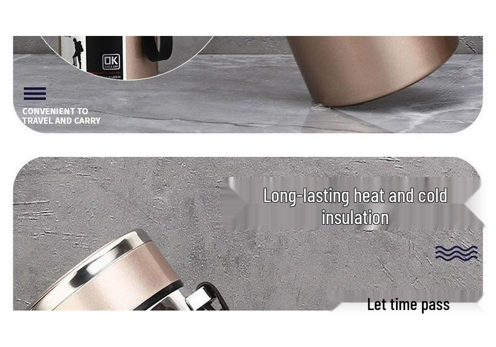 High-Capacity Stainless Steel Tea Brewer - Insulated Cup for Men and Women, Long-Lasting Quality