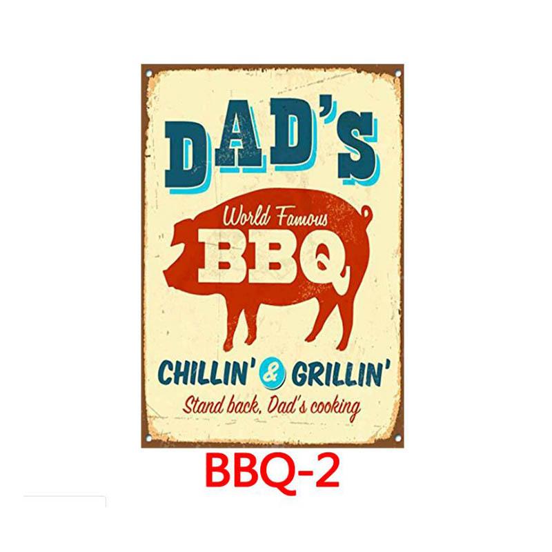 Fresh BBQ Plaque Metal Vintage Tin Sign Pin Up Shabby Chic Decor Metal Signs Vintage Bar Decoration Metal Poster Pub Metal Plate
