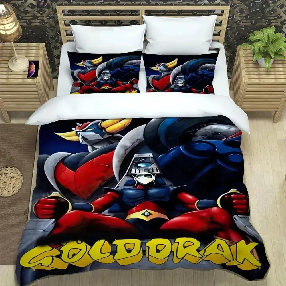 3D-tryck Ufo Robo Grendizer Goldorak Bekvämt Påslakan Örngott Sängklädesset Barn Sovrumsdekoration Hemtextil