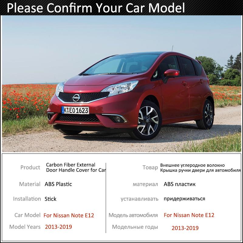 Für Nissan Note E12 Versa Note Auto Außenaufkleber Türgriffabdeckung 2013~ Luxuriöses Chrom Kohlefaser Autenschutz