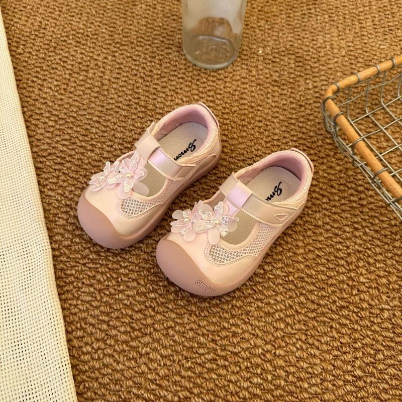 Youth Style Shoes Girls Sandals Toddlers Soft Sole Non-Slip Breathable Princess Style With Bow