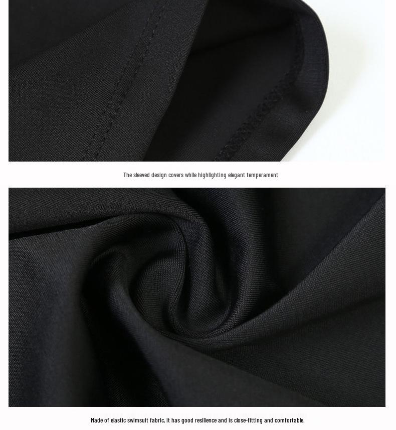 Korean Style Slimming Sport Swimsuit for Women - Plus Size One-Piece with Safety Pants