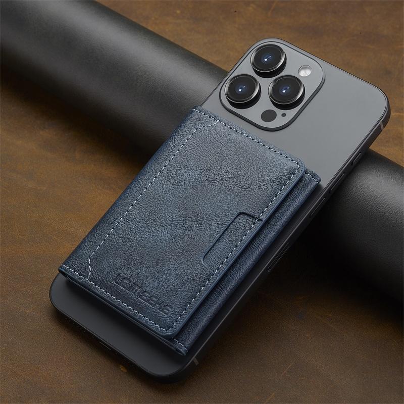 RFID Shielded Credit Card Wallet Magnetic Case with Card Slots,Faux Leather for Secure ID & Credit Card Storage,Unisex S Gift синий