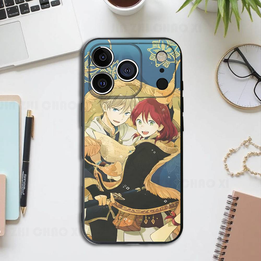 

Snow W-White With The R-Red Hair Silicone Soft Phone Case For IPhone17 16 15 14 13 12 11 Pro Max Plus X XR SE Cover iPhone17pro
