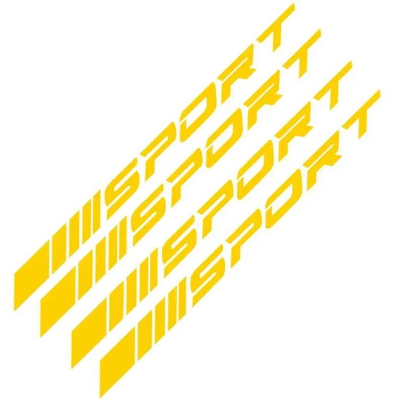 

Модные 4 шт. наклейки для автомобиля, колеса, диски, спортивные гонки, сделай сам, полосы, декоративные наклейки, эмблема, Стайлинг автомобиля, аксессуары для внедорожников, грузовиков