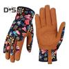 1 Pair Women Gardening Gloves Wear-resistant Thick Five Fingers Anti-slip Sweat-Absorbent Scratch Resistant No Stab Weeding Gloves Digging Planting