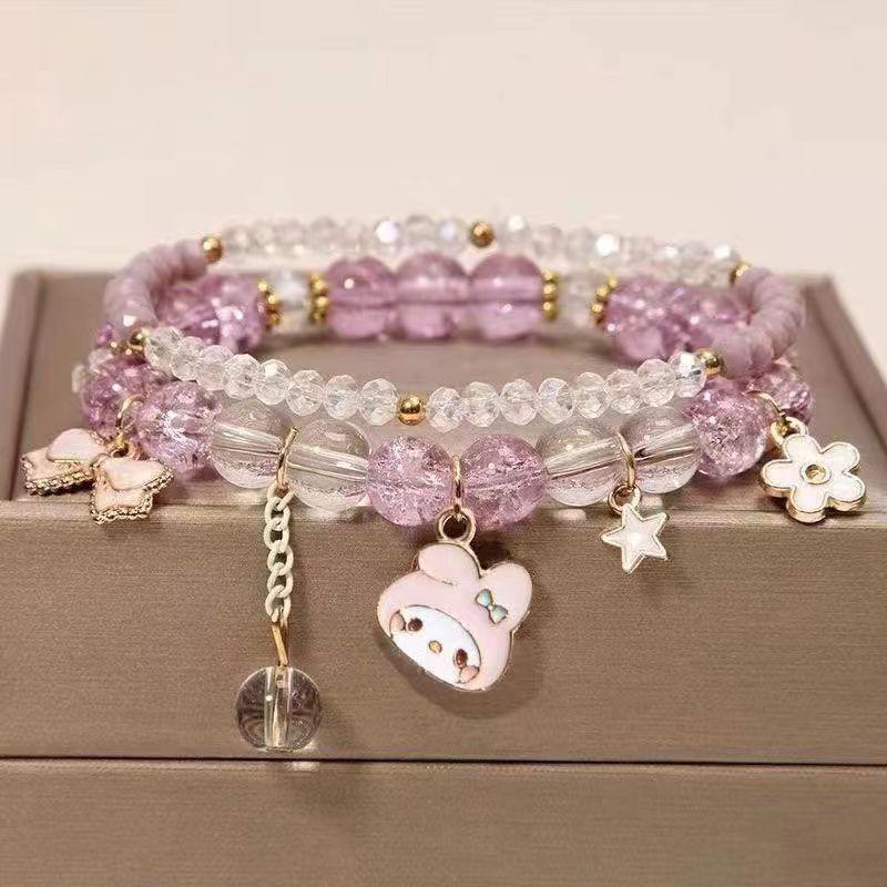 Cinnamoroll Princess Crystal Beaded Bracelet for Girls