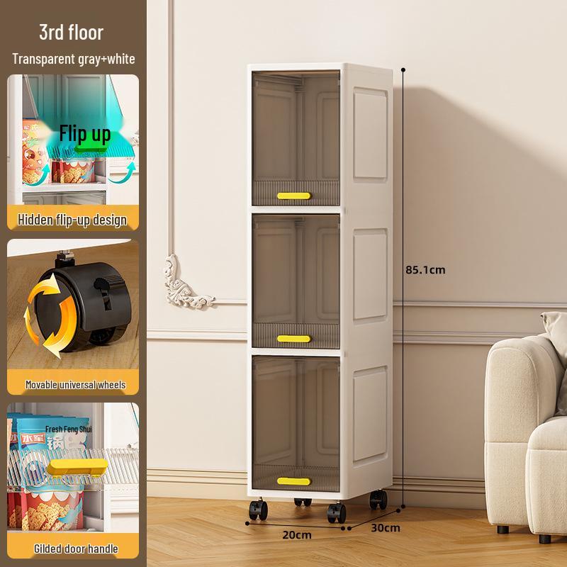 Ultra-Narrow Storage Shelf: Multi-Layer Kitchen, Bathroom Side & Toilet Organizer Cabinet