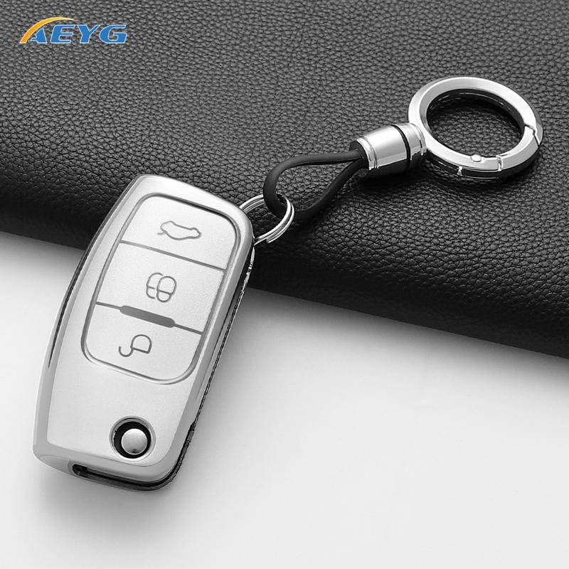 Tpu Shell For Ford Focus 2 Mk2 Fiesta Mondeo Galaxy Falcon Territory Ecosport Kuga Escape Key Case Fob Holder Keychain