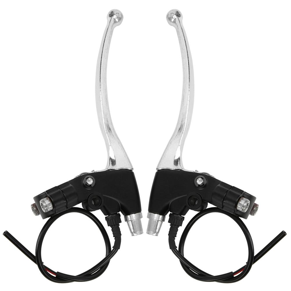 1Pair Electric Bicycle Universal Brake Lever All Aluminum Short Wire Handle Left and Right