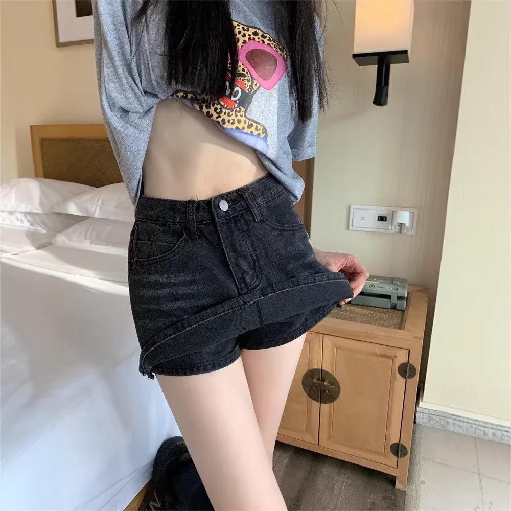 High-Waisted Women's Summer Denim Culottes Skirt, 2026 A-Line Hip-Hugging Style