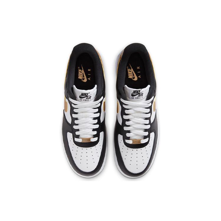 New Nike Air Force 1 Low Black White Metallic Gold CZ9189-001