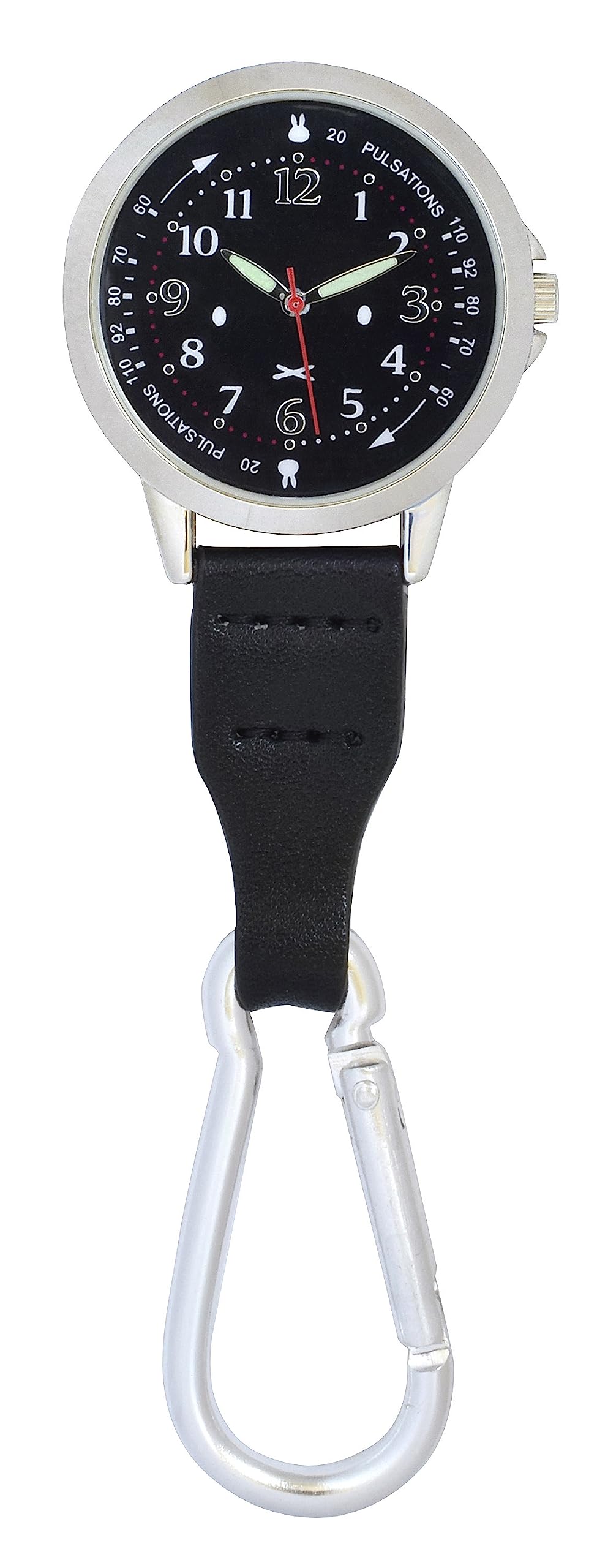 

Часы Miffy Face с карабином Черные (Светящиеся руки) [ST-TSMF0004] чёрный