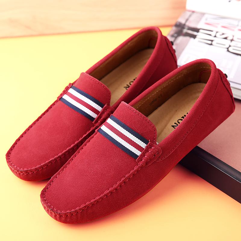 Realheren Fashion Men Shoes Suede Leather Slip On Casual Shoes Mens Loafers Men's Flats Driving Shoes Plus Big Size 50 51 52 53