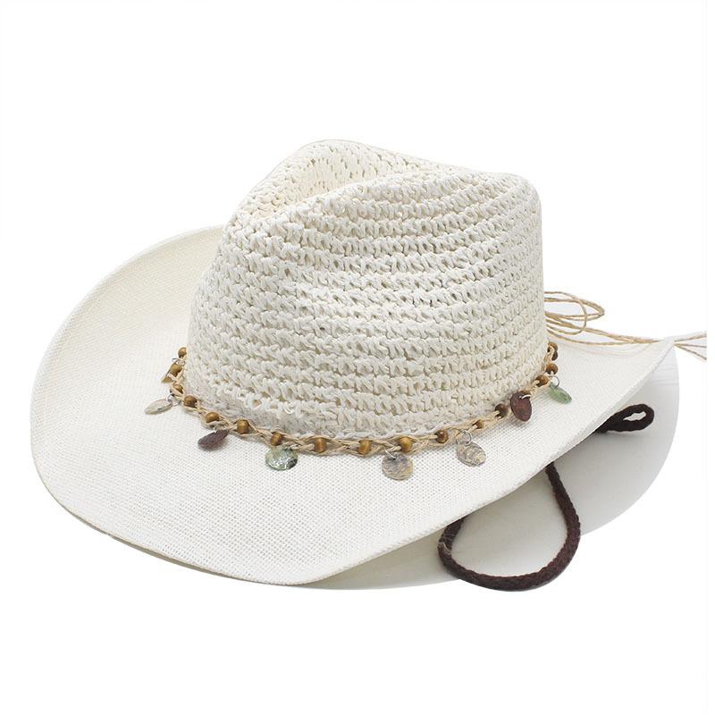 Bohemian hollow cowboy hat men's hat summer western cowboy beach hat sun protection