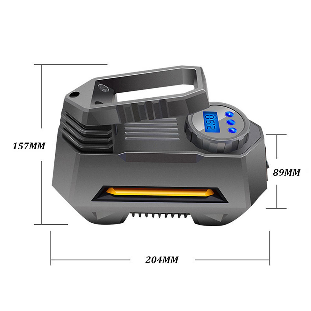 12V DC Portable Air Compressor Tire Inflator 150 PSI Car Tire Pump Digital Pressure Gauge Auto Shut Off Emergency Light for Car