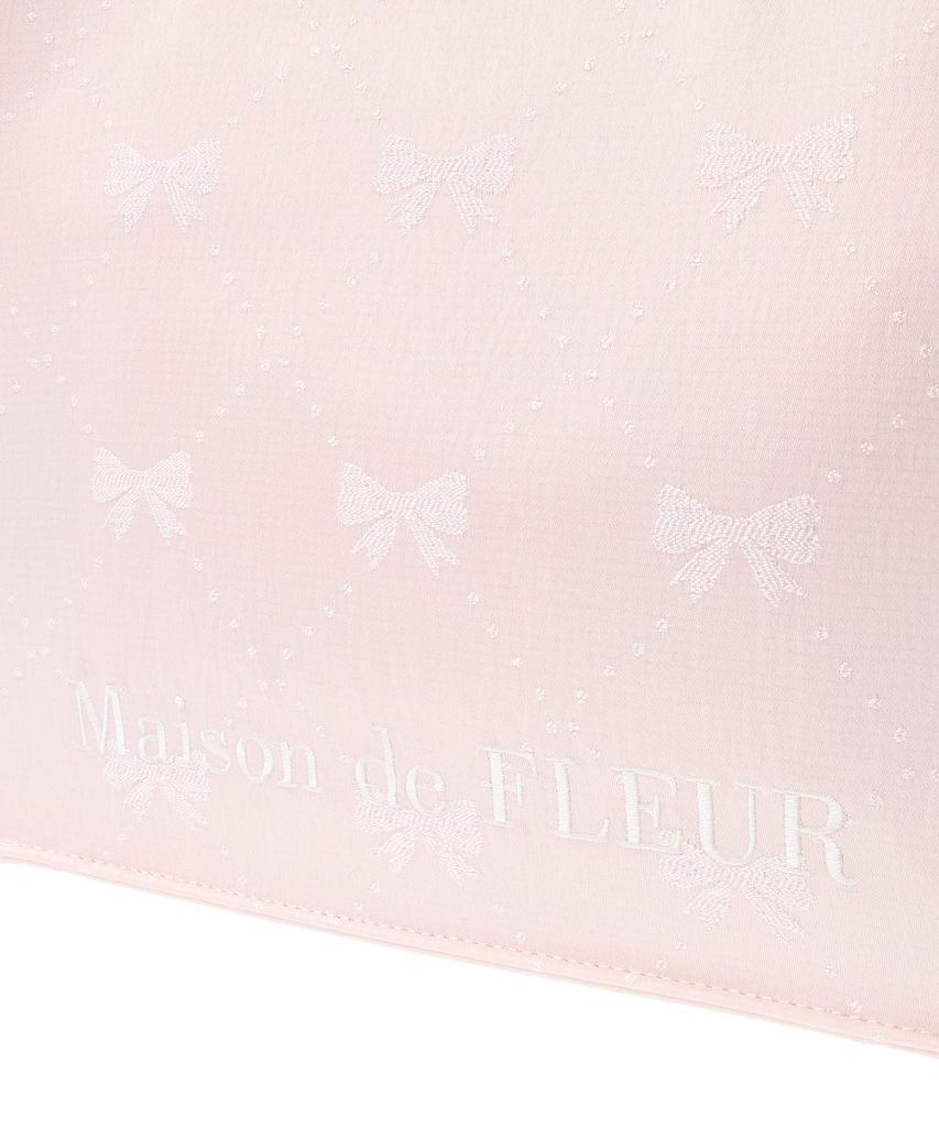 Maison De Fleur Tote Bag, E-commerce Exclusive Ribbon Pattern Jacquard Square Tote, Small, Women's, Pink