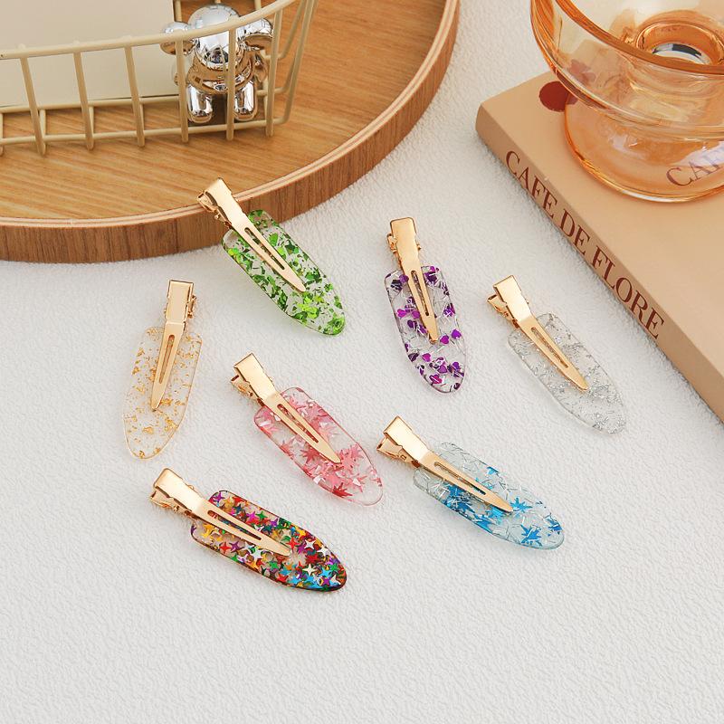 Gold Foil Makeup Seamless Hairpin Bangs Clip Hair Accessories Wash Face Transparent Hairpin Headgear Products Do Not Press Hair Women Japan And Korea