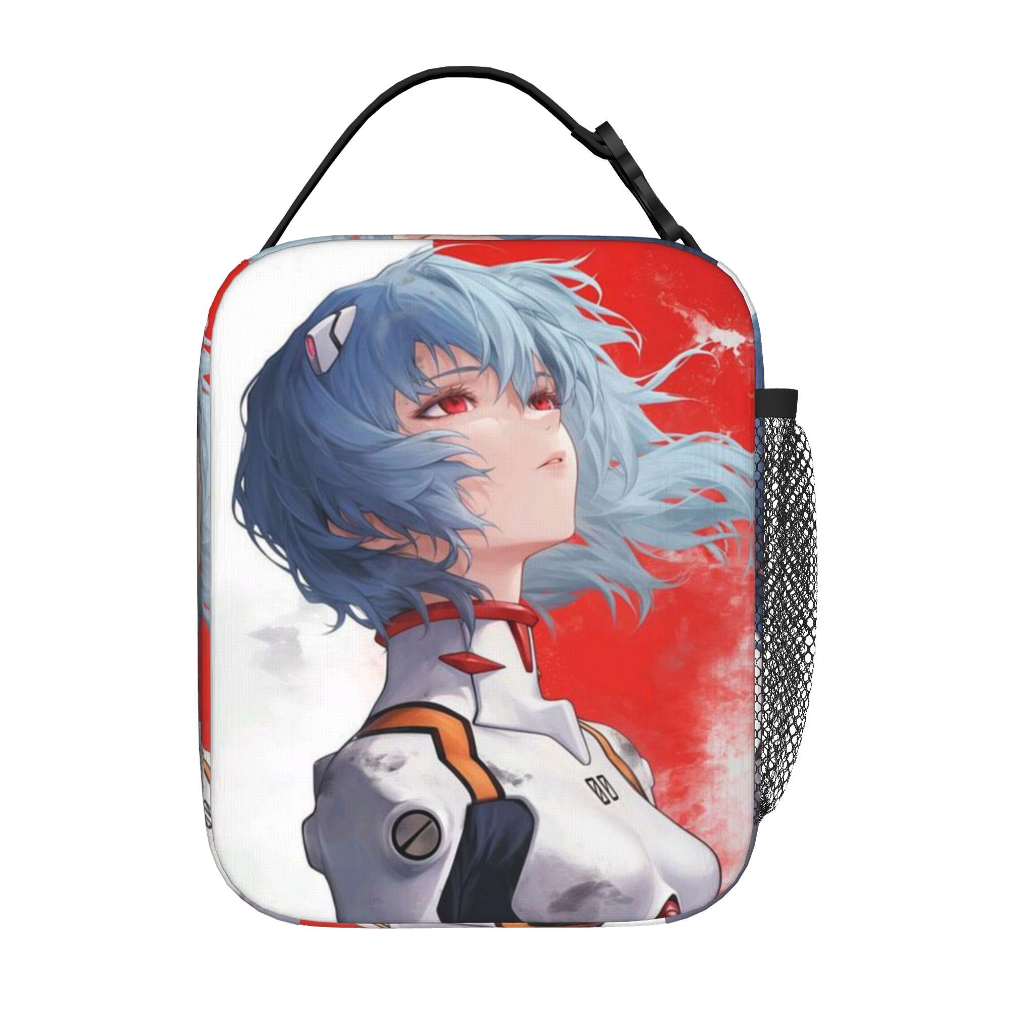 Back to school season EVA Portable Food Pouch Rei Ayanami (6) Vintage Good Quality Portable Lightweight Lunch Bag One Size