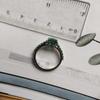 Silver Ring with Nano Emerald, Item Weight 2.45 G (2197393)