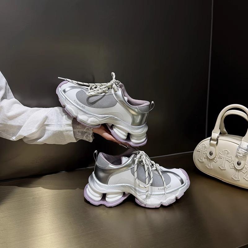 

9 Invisible inner heightening air cushion spring dad shoes women s platform casual sports shoes summer new models 35