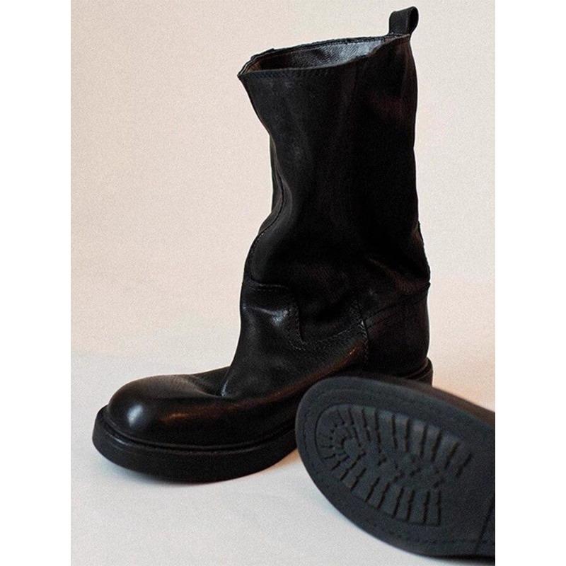 Thick-soled cigarette boots women's spring and autumn medium tube thin medium tube knight boots thin boots