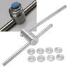 11PCS Threaded Billiard Cue Tip Shaper Stainless Steel Pool Cue Tip Compressor  Cue Tip Shaping