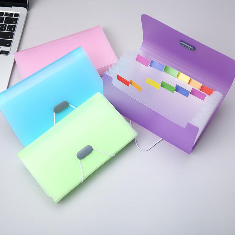 13-Grid Waterproof Document Holder - A6 Accordion File Bag for Papers & Portable Multi-Layer Storage