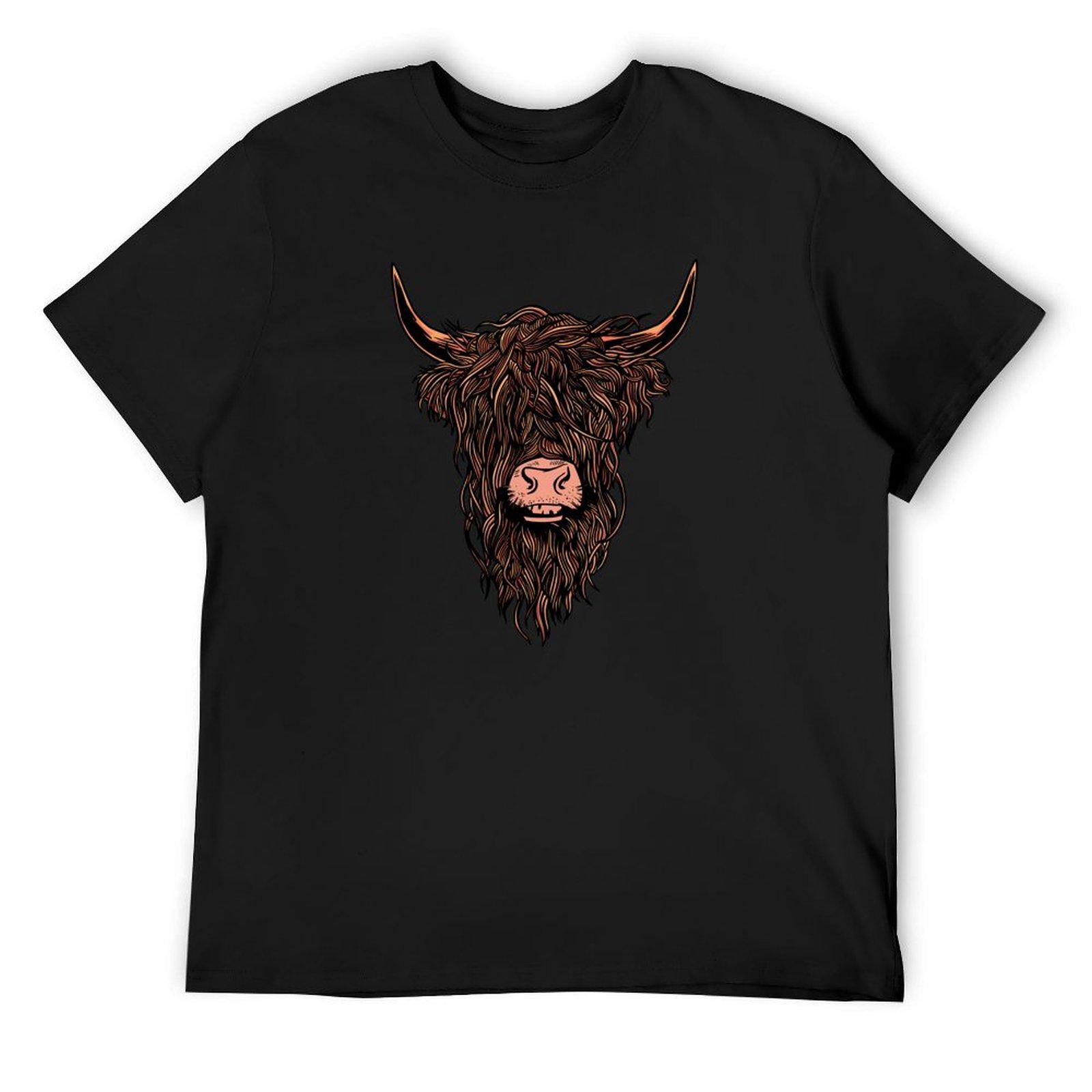 

Highland cattle T-Shirt shirts graphic tee customs design your own Men s t-shirt 4XL