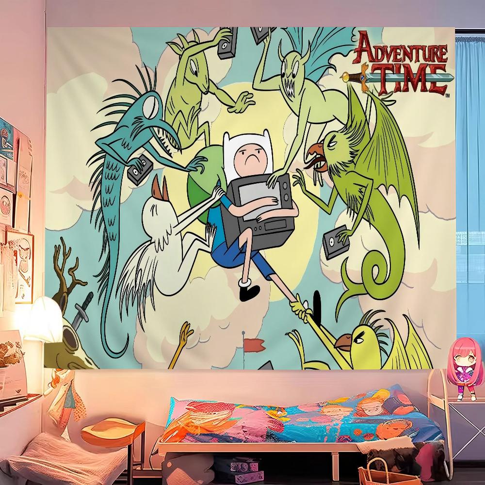 Animation AAdventures Time Cartoon Tapestry Wall Hanging Decoration Household Home Decor