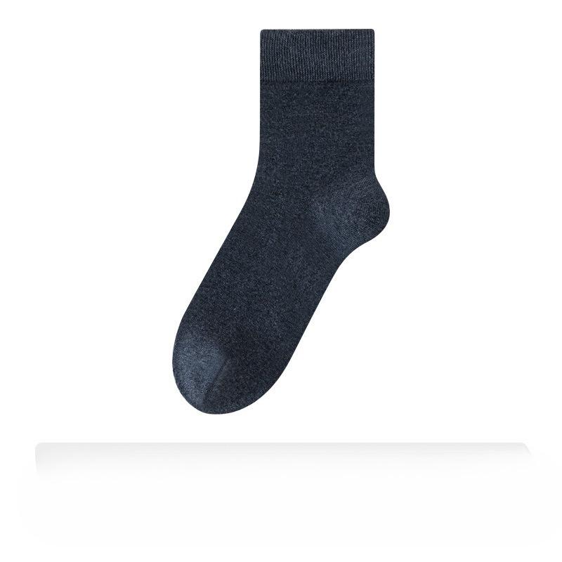 Herren Dicke Baumwolle Herbst und Winter Warme Mittelhohe Socken, Antibakteriell Herbst Reine Baumwolle Anti-Geruch und Schweißabsorbierend Business Herrensocken