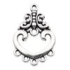 Bohemian Water Drop Heart Double Hole Ethnic Earrings Alloy Jewelry