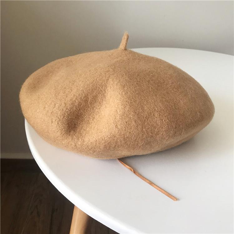 Autumn and Winter New Women's Beret Cashmere Fashion Bud Hat Trendy Versatile Casual Soft Girl Painter Hat