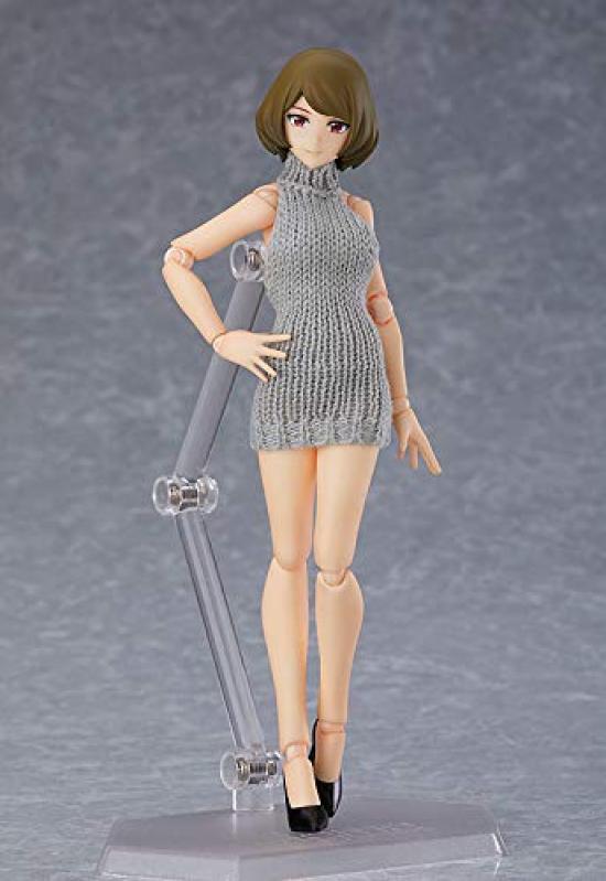 Max Factory Figma Figma Styles Female Body with Backless Sweater Coordination Painted Movable Figure [Chiaki] Non-scale ABS&PVC