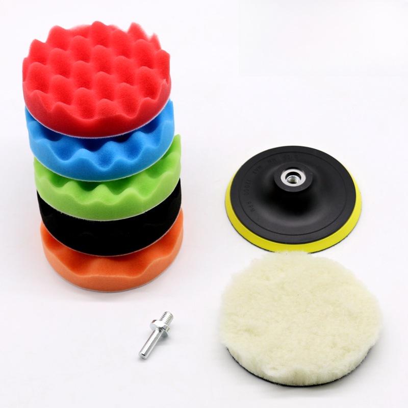 8-Piece Car Polishing Pad Set: 3/4/5/6/7 Inch Waxing and Polishing Sponge Wheels