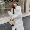 New Korean Style Thickened Large Wool Collar Cotton Jacket for Women In Winter Medium-length Loose Down Cotton Jacket
