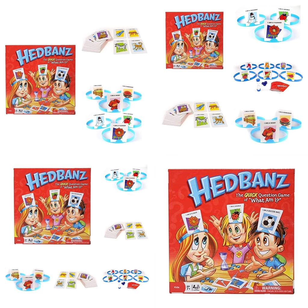Hedbanz-Spiel: Was bin ich? Ratespiel für 2-6 Spieler