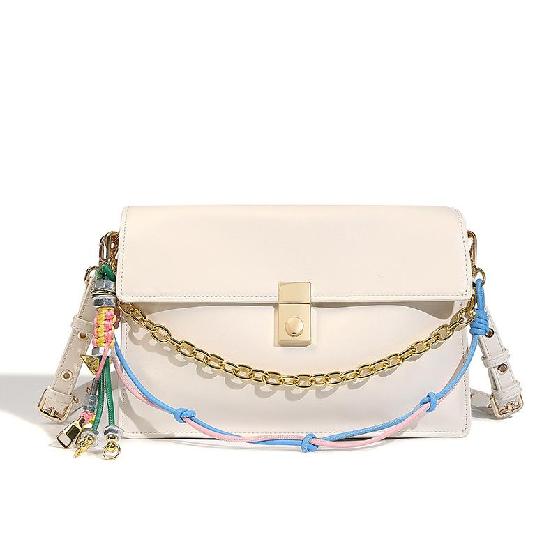 Large Capacity Chain Small Square Bag 2025 New Trendy Crossbody Bag Fashionable Niche Underarm Bag Exquisite Flap Women's Bag
