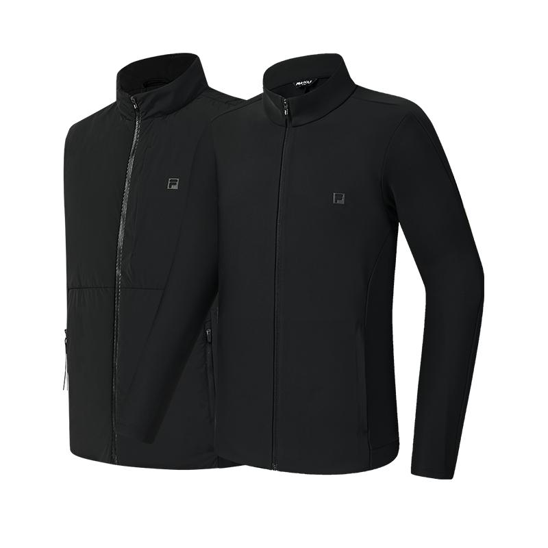 Fila Golf Serie Abnehmbar Zweiteilig Bequem Modisch Lässig Golf Vielseitig Daunenjacke Herren Oberbekleidung Tiefschwarz A61M545902FBK