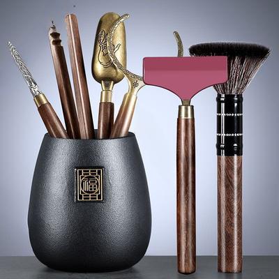 Tea Ceremony Six Gentlemen Set Kung Fu Tea Set With Teacup Mat Tea Making Tools Tea Table Ornament Yushantang Others None