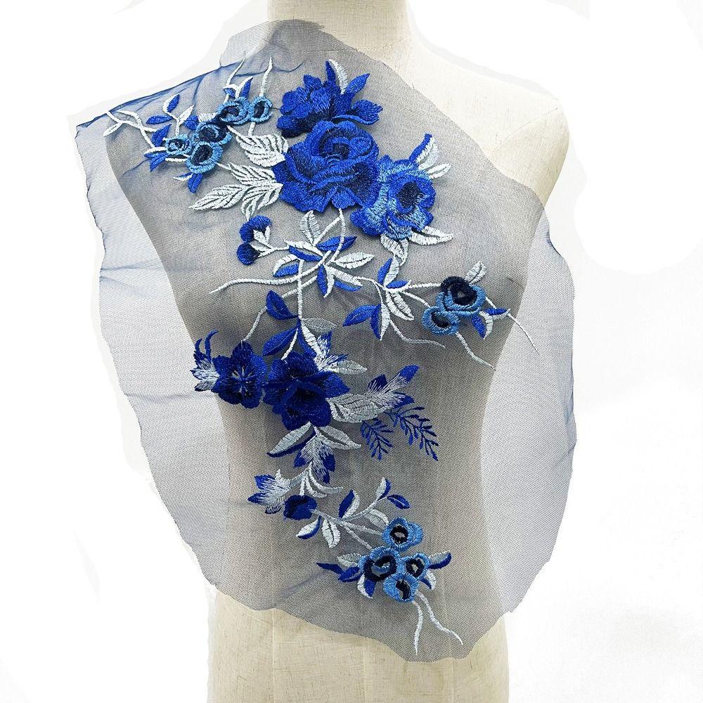 Elegant Flower Embroidered Patches Exquisite Clothes Patches Clothing Applique Sewing
