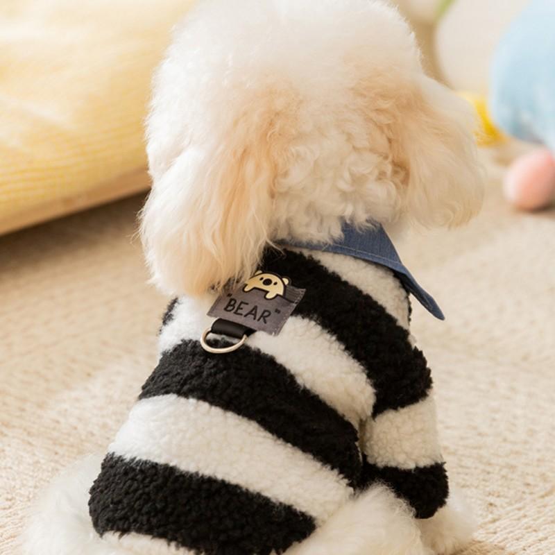 Winter Dog Clothes Pet Dog Coat Cotton Solid Bear Print Puppy Jacket Chihuahua Bichon Cat Clothing Dog Warm Vest Pet Supplies