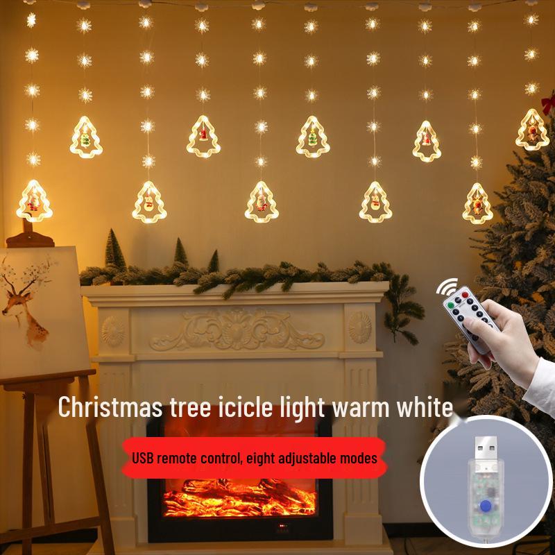LED Flashing Curtain Lights for Christmas – Indoor Decorative Atmosphere Lighting