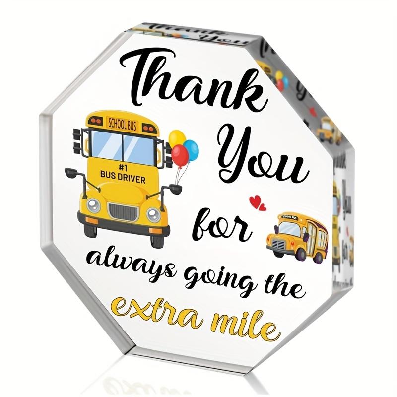 Thank You Gift - A Thank You Gift for Bus Drivers From Women, Acrylic Octagonal Graduation Award Table Center Sign 10*10cm