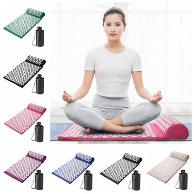 Rutschfeste Akupressur-Massagematte und Kissen mit Aufbewahrungstasche Akupressur-Yogamatte Pilates