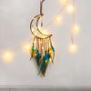 Energy Stone Pendant Feather Dream Catcher Hanging Decor Home Wall Ornament with LED Light Strip