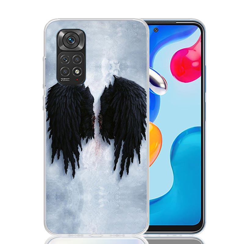 Angel Wings Feather Phone Case For Xiaomi Redmi Note 15 14 13 12S 12 Pro Plus 11S 11E 11 11T 10S 10 Art Soft Pattern Cover Redmi
