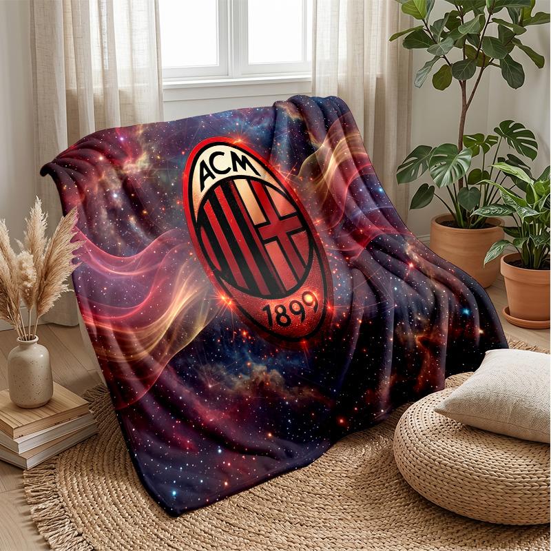 AC Milan Theme blanket Soft Flannel Blanket Plush Throw Blanket Cozy Sofa Bed Blanket for Home Decor