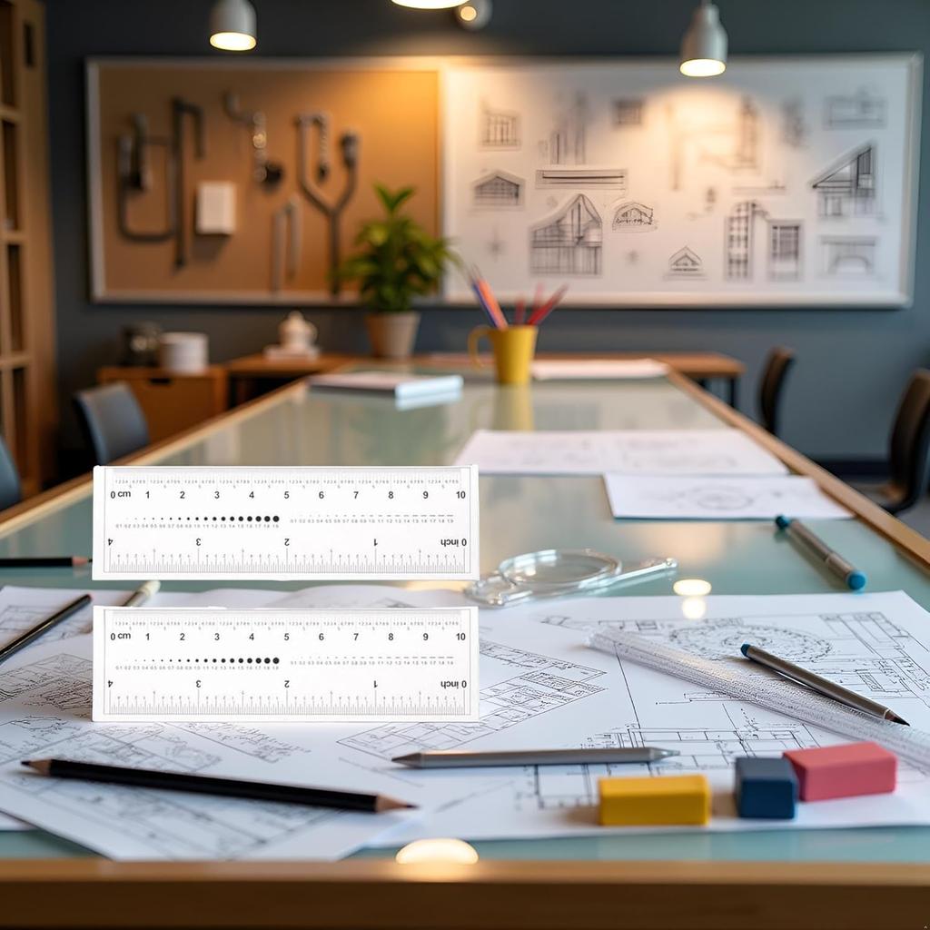 2Pcs White Film Flexible Ruler 4 Inch 0.1mm Scale PET Plastic Folding Straight Ruler Calibration Soft Measuring Tool for Factory, Transparent